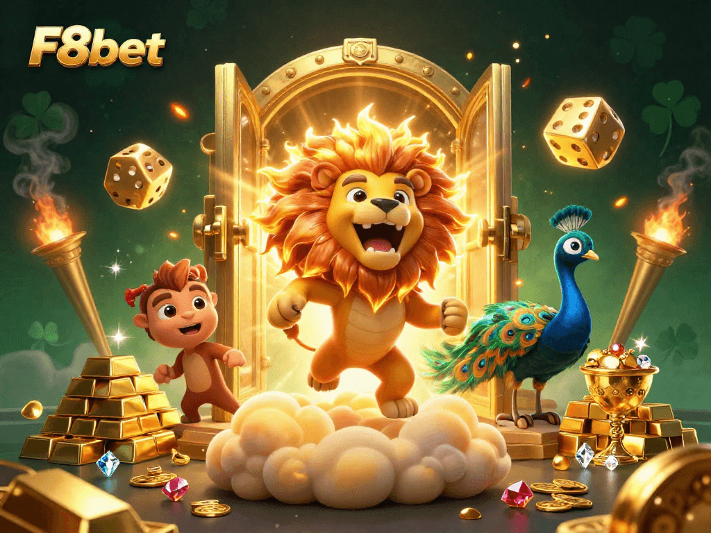 Experience winning strategies at F8bet with vibrant 3D casino illustration of thrilling games.