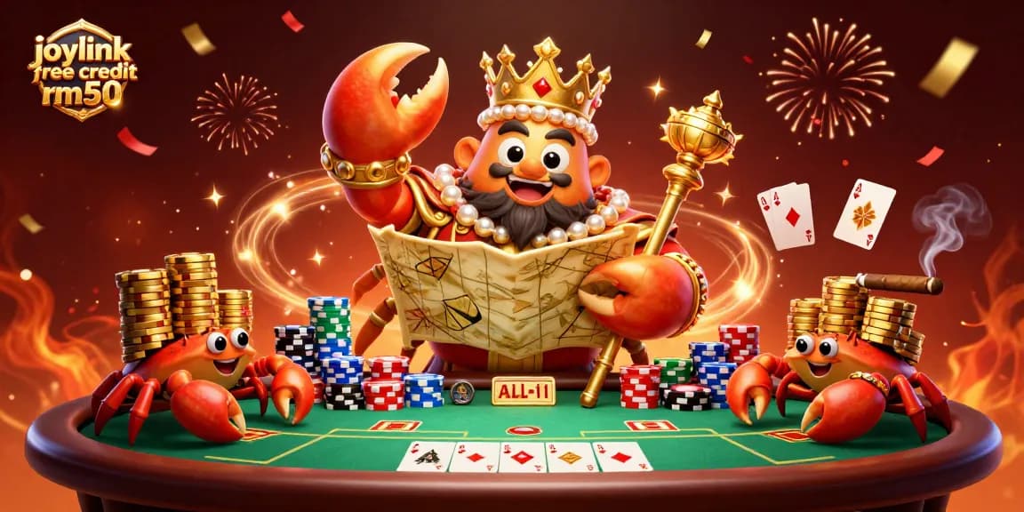 Experience the excitement of joylink free credit rm50 with vivid 3D digital casino illustration packed with thrilling gaming elements.