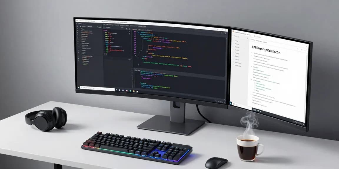 gi8 com software development workspace with cloud computing tools and AI technology interfaces.