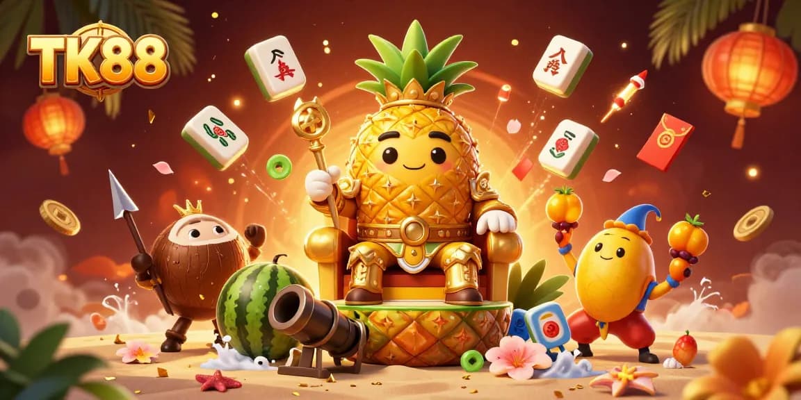 Engage in thrilling gameplay at TK88 while enjoying vibrant scenes of characters and casino elements.
