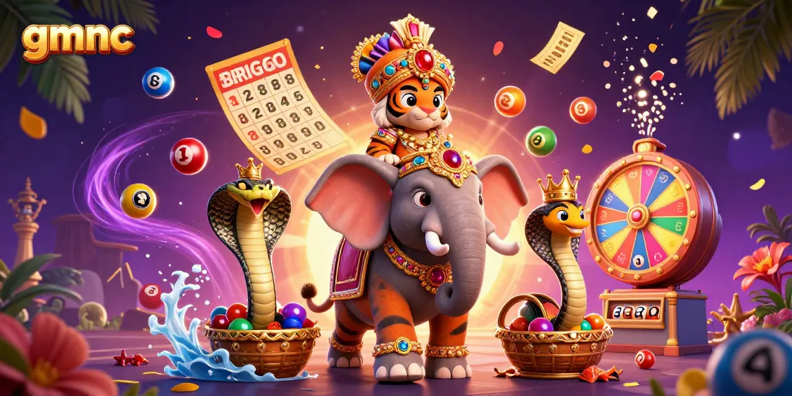 Experience gmnc with a tiger maharaja and elephant in a vibrant casino scene.