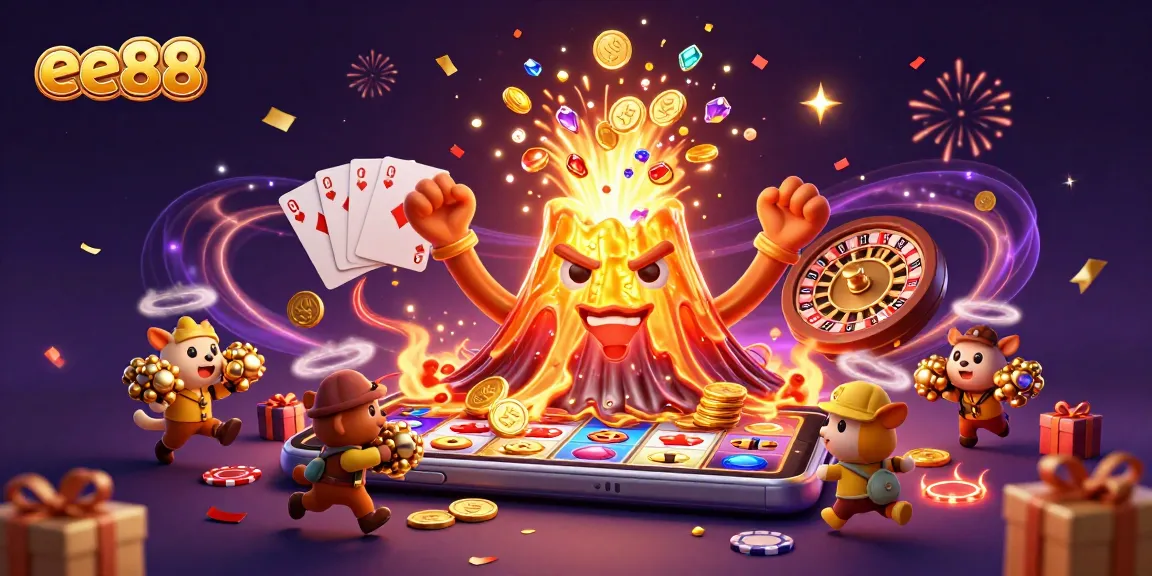 Spin the reels and win big with ee88's thrilling casino experience packed with vibrant game elements.