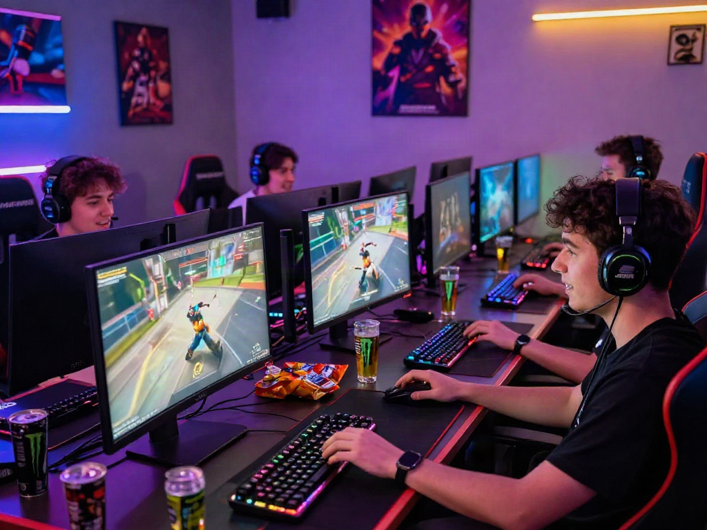 Exciting gaming competition scene with players enjoying rokok88 alternatif strategy.