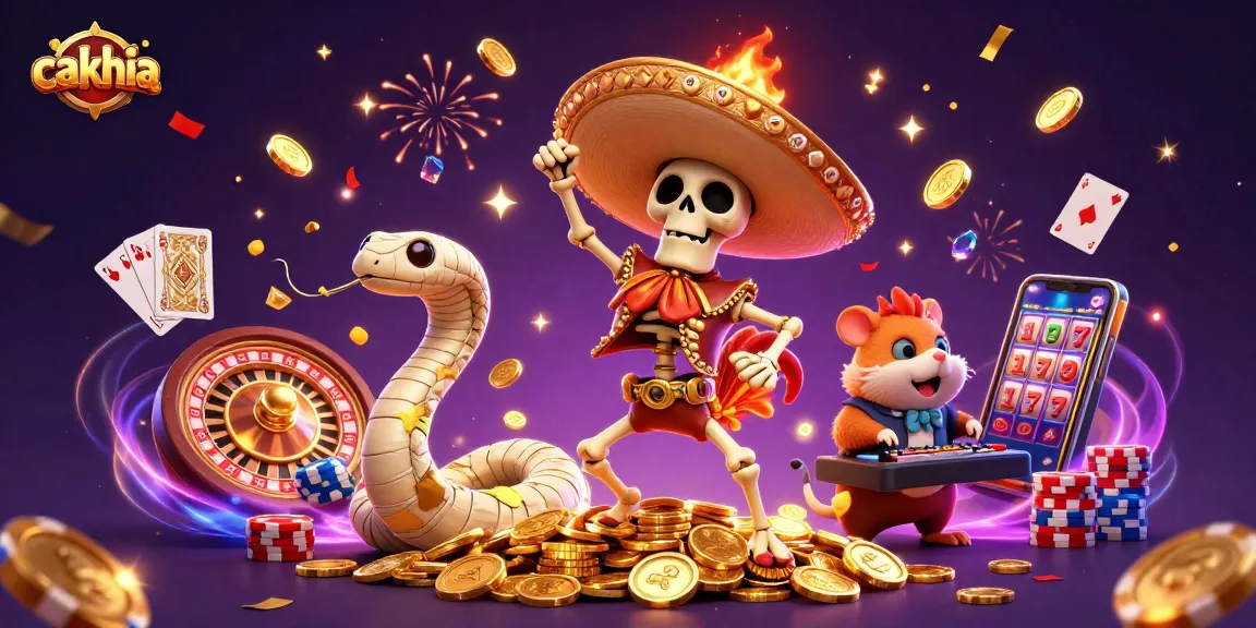 Win big with cakhia's exciting casino action featuring a vibrant celebration of characters.