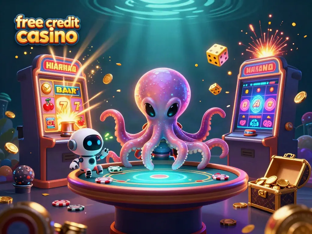 Win with free credit casino offers and experience the thrill of gambling with cosmic characters.