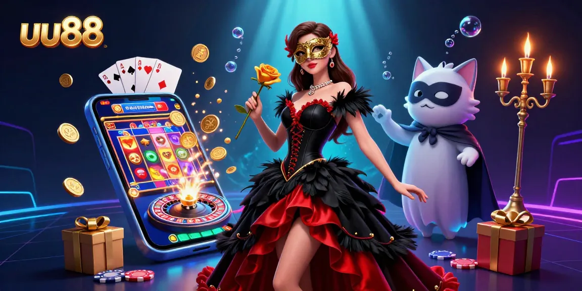 Spin the reels at uu88 with a glamorous lady and golden gameplay elements in a vibrant 3D scene.