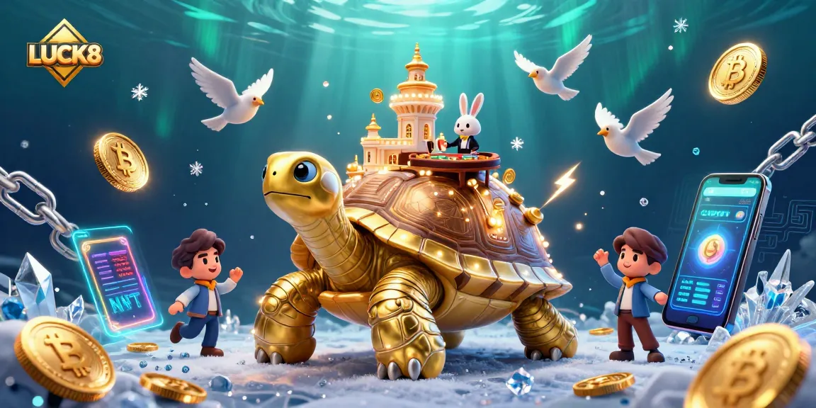 LUCK8 features a golden tortoise casino, with a rabbit dealer, dynamic scene full of gaming thrills.