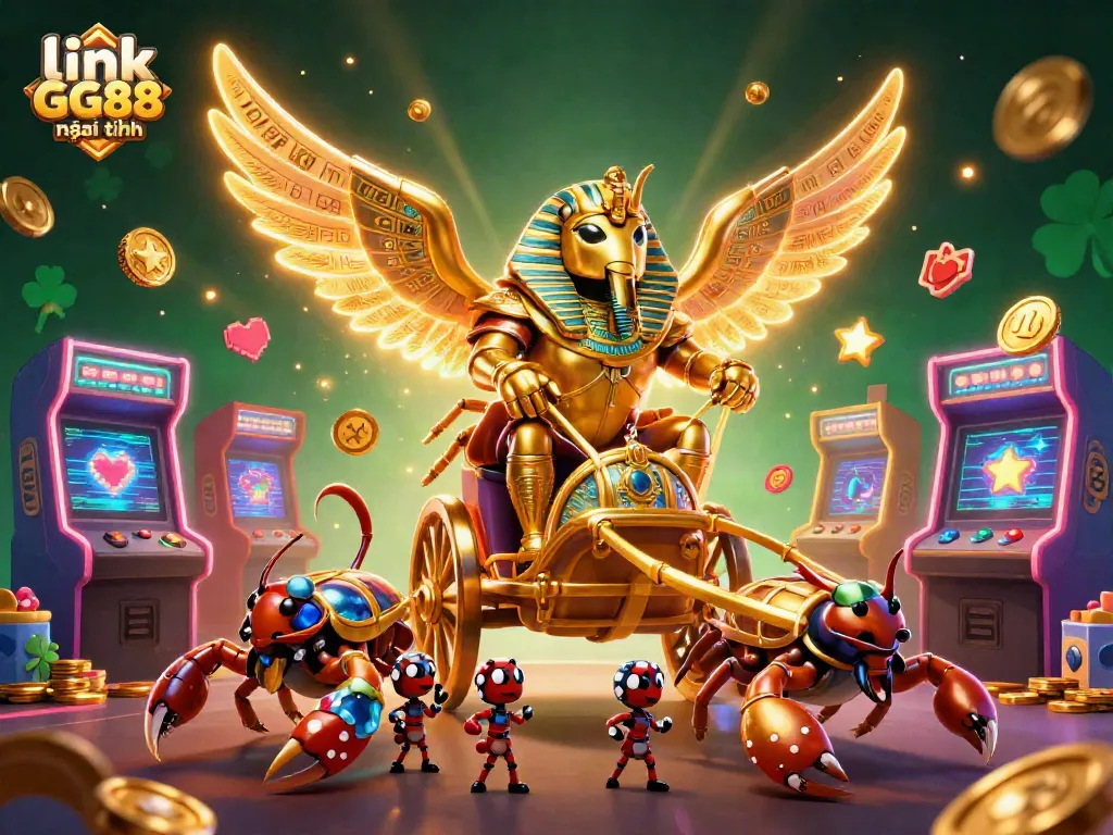 Engage with the latest link GG88 mới nhất for casino entertainment, showcasing vibrant gaming elements and characters.