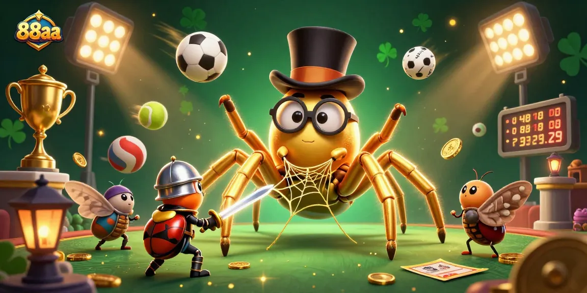 Experience the excitement of 88aa with golden tarantula, beetle knight, and dynamic sports elements.