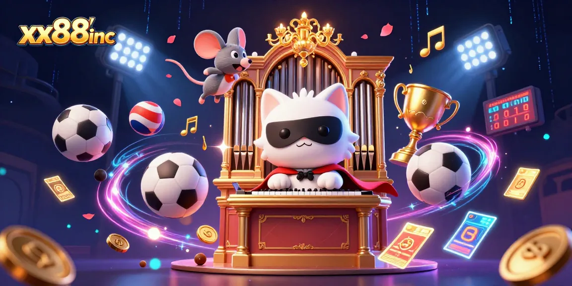Experience thrilling wins at xx88inc with a dynamic casino scene featuring a charismatic phantom cat and exciting game elements.
