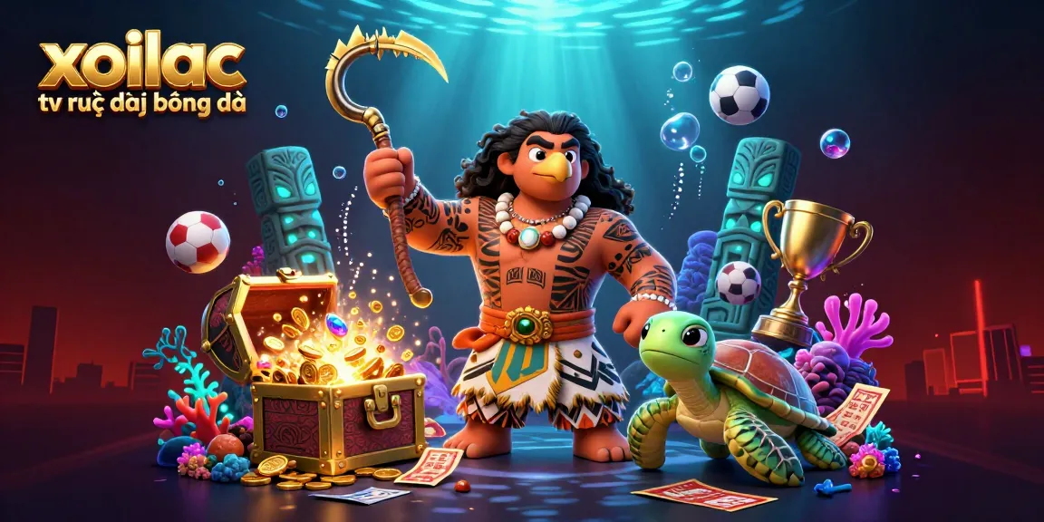 Bet on your favorite games with xoilac tv trực tiếp bóng đá, featuring a vibrant 3D illustration of sports elements.