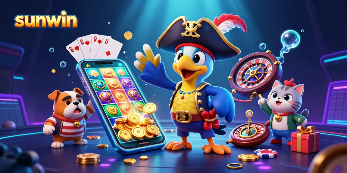 Join sunwin's vibrant gaming adventure with exciting slots and casino games featuring colorful characters.