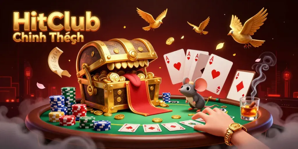 Experience the enticing games at HitClub Chính Thức, where shimmering poker chips and rich visuals promise thrilling adventures.