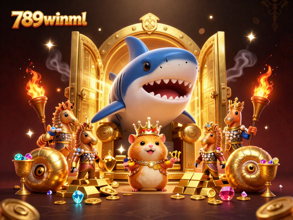 Experience thrilling gameplay in 789winml's vibrant casino world with a golden hamster king.