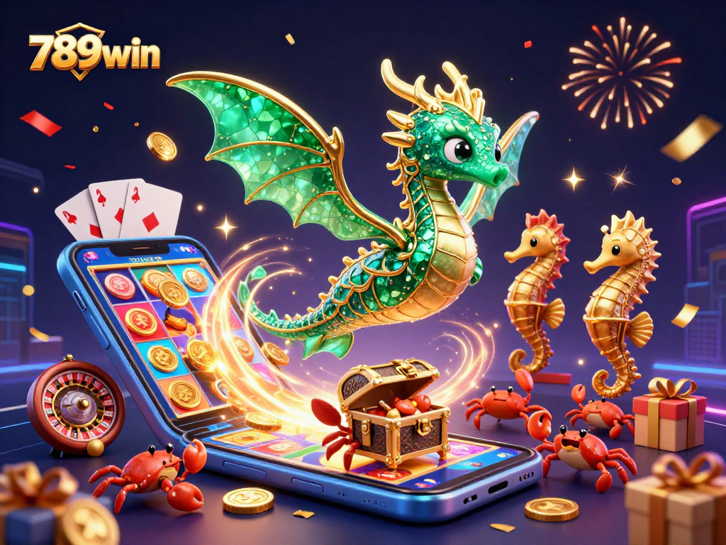 Spin lively slots with 789win as the emerald sea dragon guards treasures and excitement.