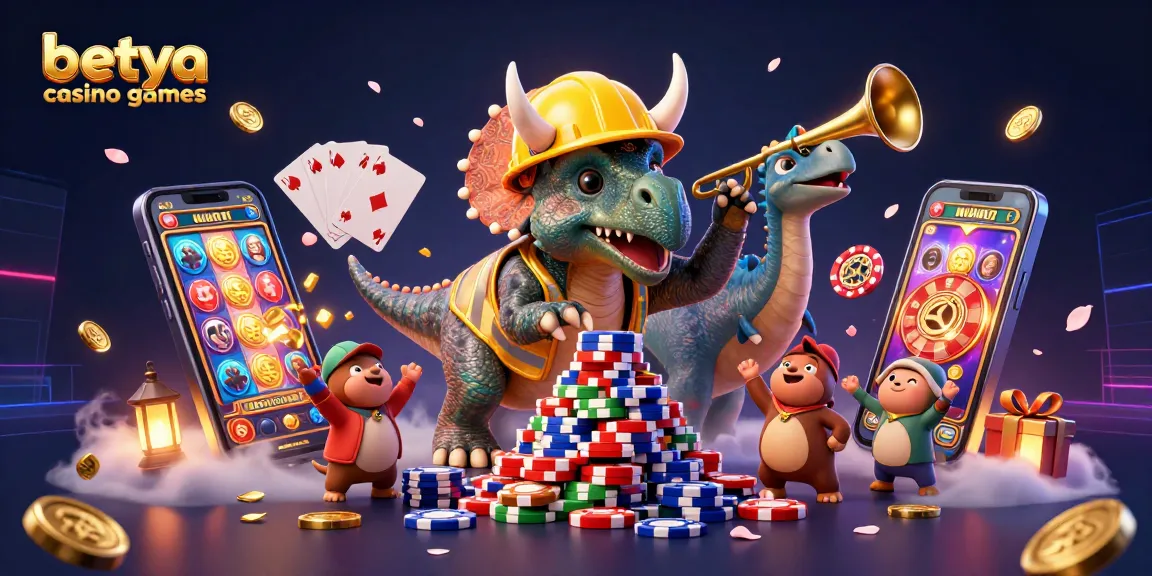 Experience betya casino games with a vibrant celebration of colors and characters, showcasing exciting gameplay elements.