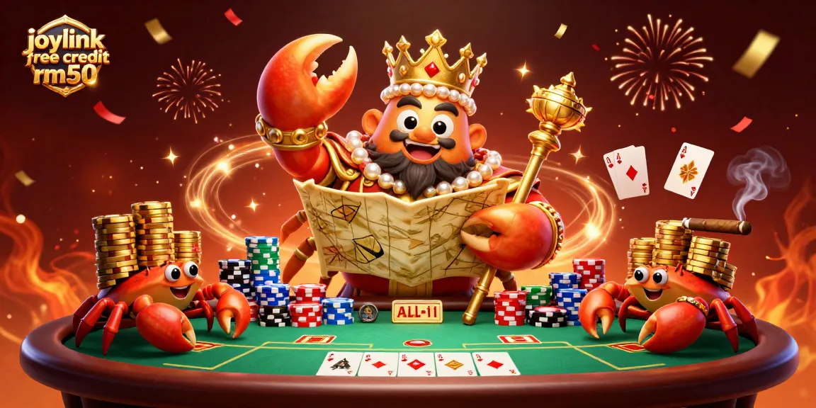 Experience the excitement of joylink free credit rm50 with vivid 3D digital casino illustration packed with thrilling gaming elements.